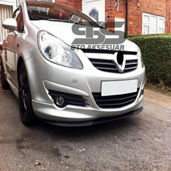 Opel Corsa D MK4 Cupra R Uyumlu Ön Lip Mat Siyah Ön Tampon Lip ürün görseli 1