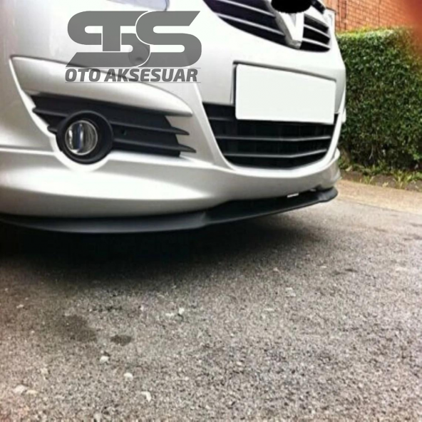 Opel Corsa D MK4 Cupra R Uyumlu Ön Lip Mat Siyah Ön Tampon Lip - Resim 2