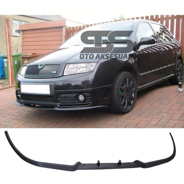 Skoda Fabia Mk1 Cupra R Uyumlu Ön Lip Mat Siyah Ön Tampon Lip