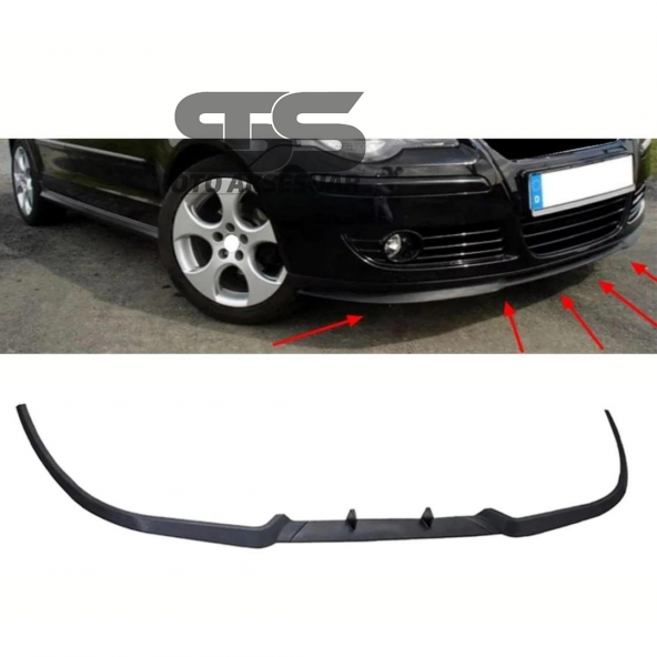 Vw Polo Mk4 Cupra R Uyumlu Ön Lip Mat Siyah Ön Tampon Lip ürün görseli 1