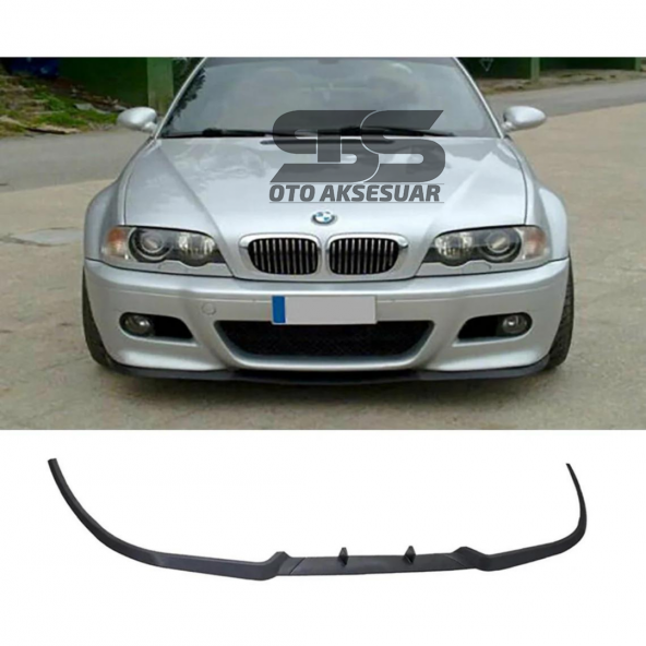 BMW 3 Series E46 M3 Cupra R Uyumlu Ön Lip Mat Siyah Ön Tampon Lip
