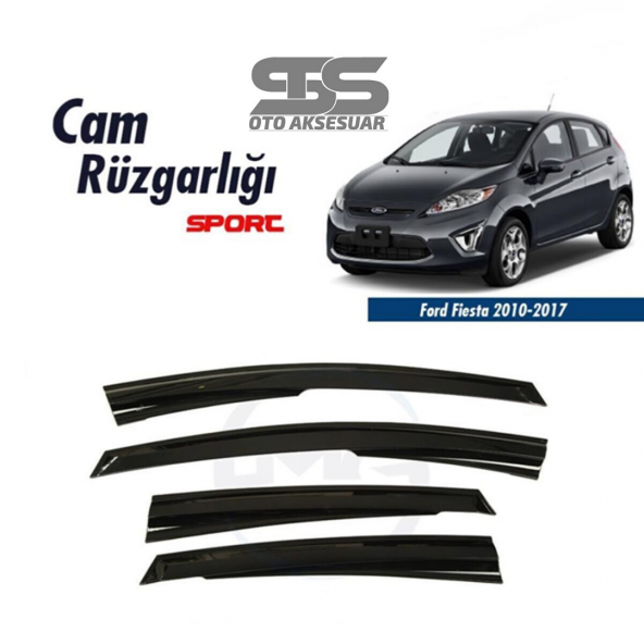 Cam Rüzgarlığı Ford Fiesta 2010-2017 Mügen Tip Piano Black