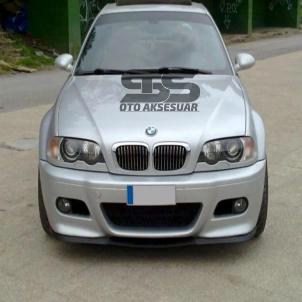 BMW 3 Series E46 M3 Cupra R Uyumlu Ön Lip Mat Siyah Ön Tampon Lip - 3