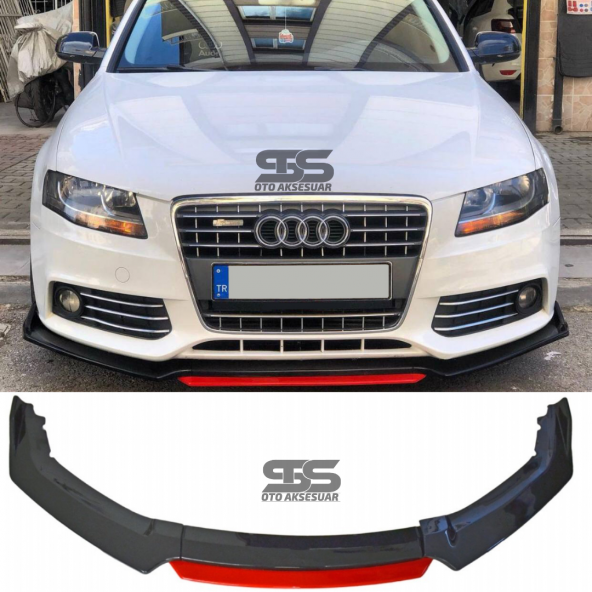 Üniversal Ön Ek 4 Parça Kanatlı Kırmızı Dilli Ön Lip - 1