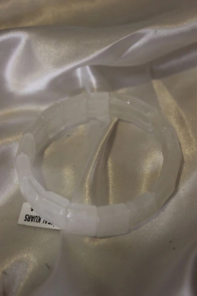 Kristal Quarts Doğal Taş Bileklik Hand Made El İşi - 5