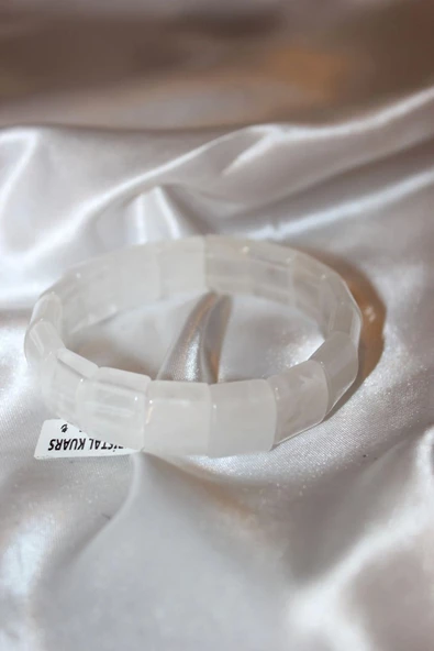 Kristal Quarts Doğal Taş Bileklik Hand Made El İşi - 2