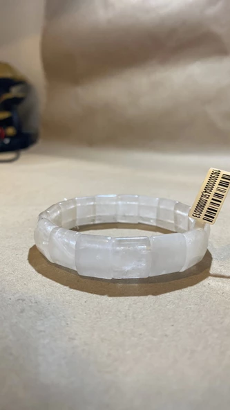 Kristal Quarts Doğal Taş Bileklik Hand Made El İşi - 11