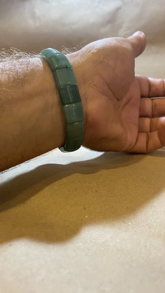 Yeşim Doğal Taş Bileklik Hand Made El İşi - 9