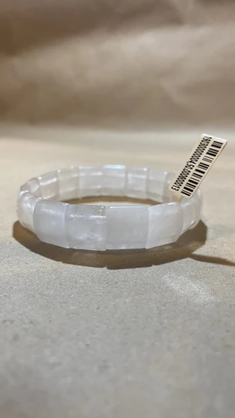 Kristal Quarts Doğal Taş Bileklik Hand Made El İşi - 12
