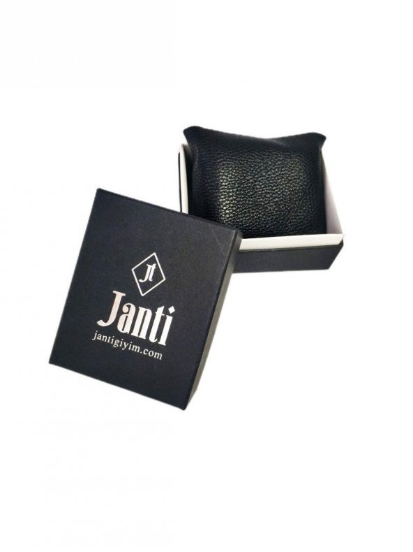 JTAW24ÇEB1373 JANTİ  ERKEK BİLEKLİK PASLANMAZ ÇELİK 316L HASIR DESEN GÜMÜŞ GRİ KUTULU GARANTİLİ - 5