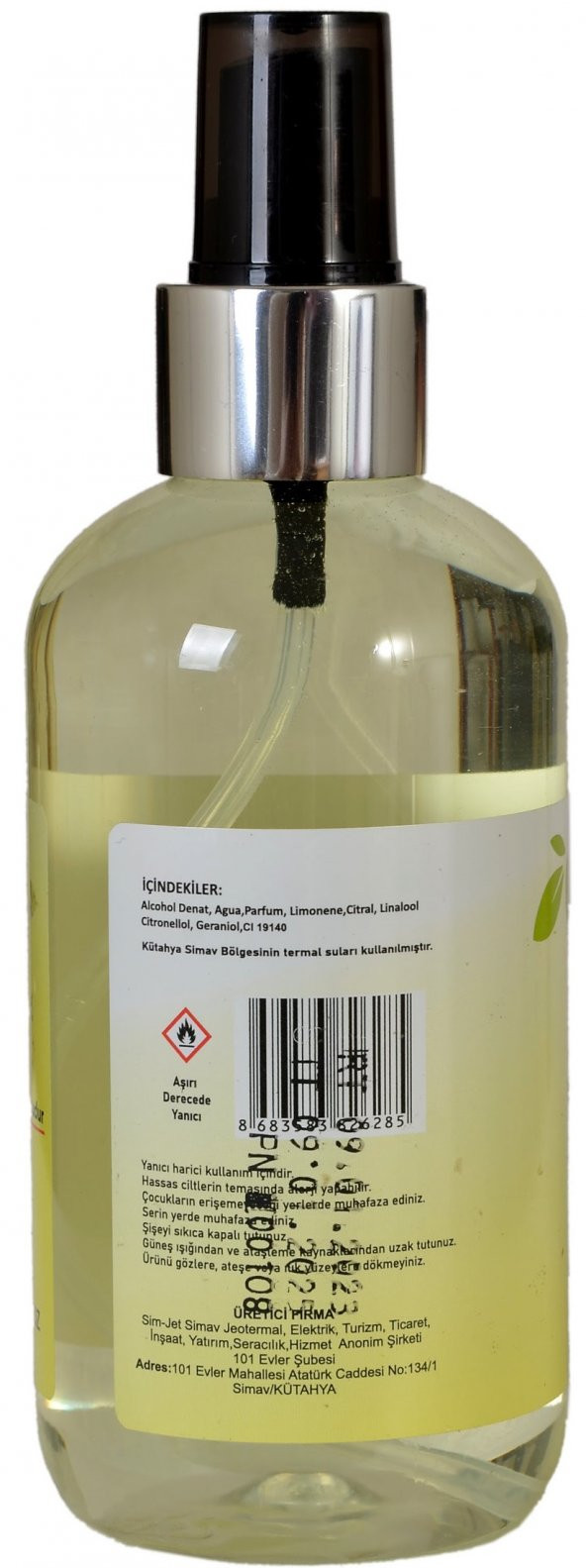 SİMAV Termal Sulu Limon Kolonyası Spreyli - 200 ml - 2