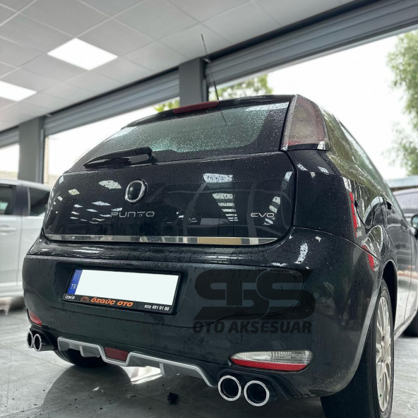 Fiat Punto Difüzör Arka Tampon Eki 4 Egzoz Çıkışlı Gri - 5