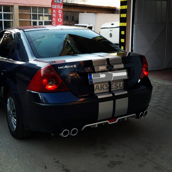 Ford Mondeo Mk3 Difüzör Arka Tampon Eki 4 Egzoz Çıkışlı Gri - Resim 2