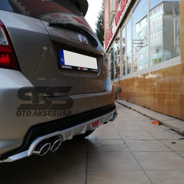 Honda Jazz Difüzör Arka Tampon Eki 4 Egzoz Çıkışlı Gri Tip - Resim 2
