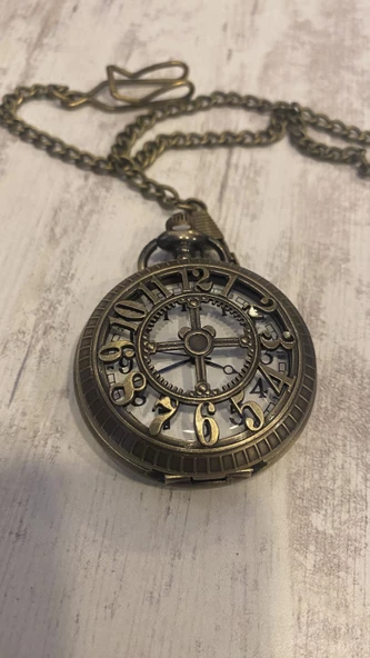 Kapaklı Cep Saati Köstekli Saat - Resim 4