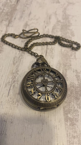 Kapaklı Cep Saati Köstekli Saat - Resim 2