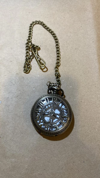 Demiryolu Tren Cep Saati Köstekli Saat - Resim 2