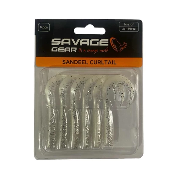 Savage Gear LB Sandeel Curltail Silikon Yapay Yem 7cm 2gr 6 Adet - 3