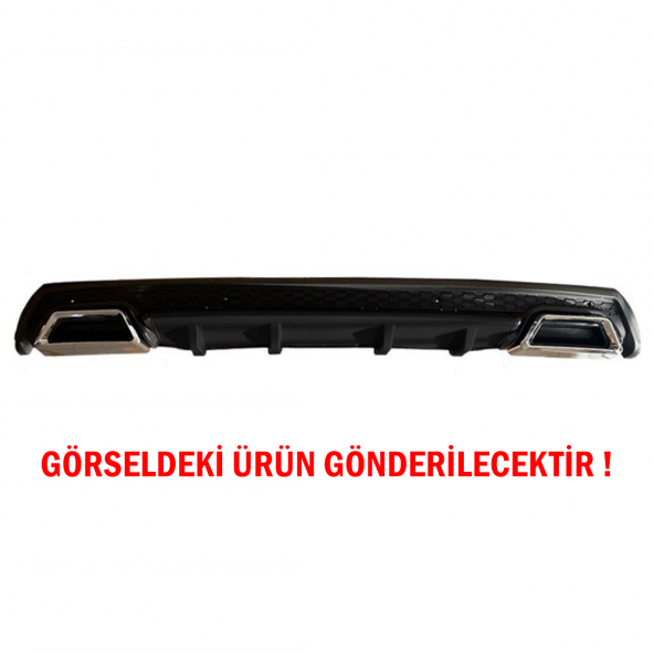 Ford Mondeo MK4 Difüzör Arka Tampon Eki 2 Egzoz Çıkışlı Siyah Lüx Tip - 3