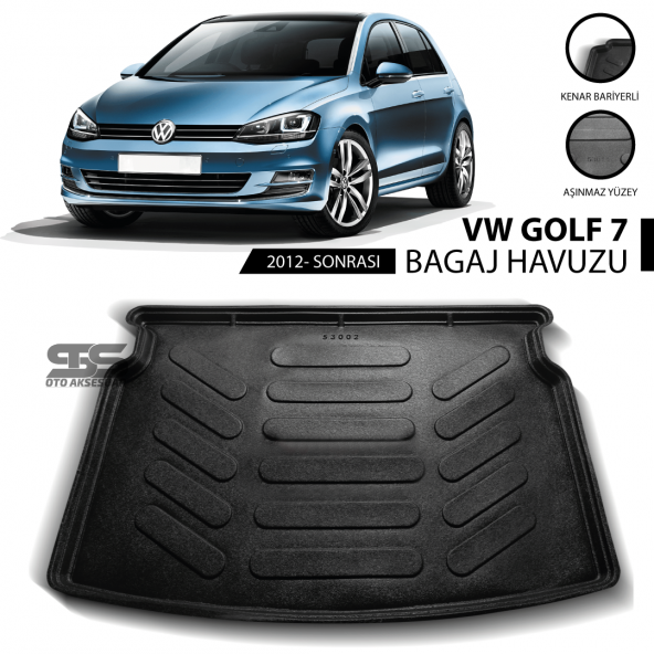 Volkswagen Golf 7 Bagaj Havuzu Paspası 2013 Sonrası