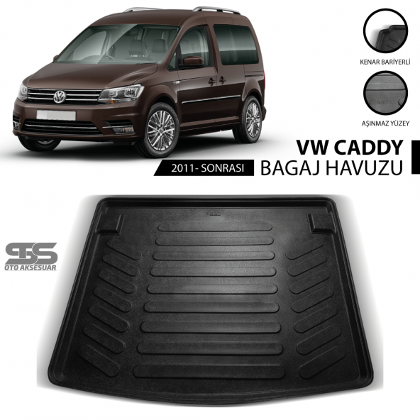 Volkswagen Caddy Bagaj Havuzu 2011 Sonrası Havuzlu Bagaj Paspası