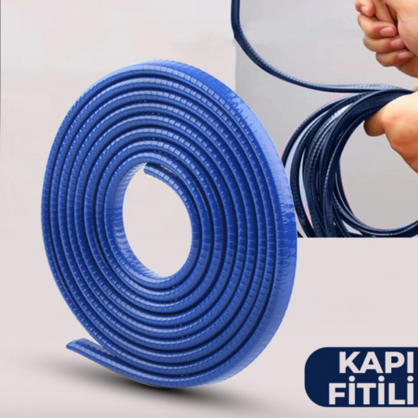 Oto Araç Kapı Koruma Fitili 5metre Parlak Mavi Renk Çarpma Çizilme Önleyici Fitil ürün görseli 1