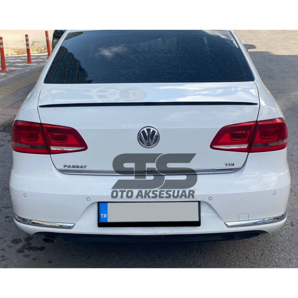 Volkswagen Passat B6 - B7 - B8 Type 2006 - 2020 Uyumlu Bagaj Üstü Spoiler Piano Black - Resim 2