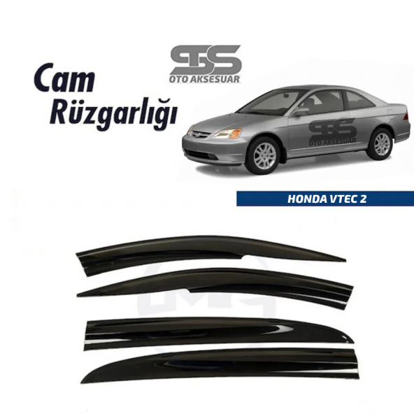 Cam Rüzgarlığı HONDA V-TEC 2 2001-2006 Arası Mügen Tip Piano Black