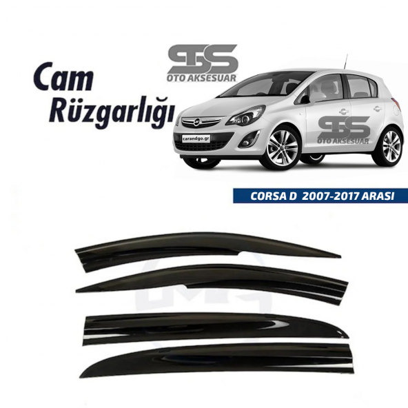 Cam Rüzgarlığı Opel Corsa D 2007-2017 Mügen Tip Piano Black