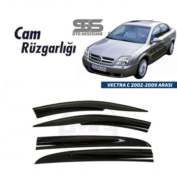 Cam Rüzgarlığı Opel Vectra C 2002-2009 Arası Mügen Tip Piano Black