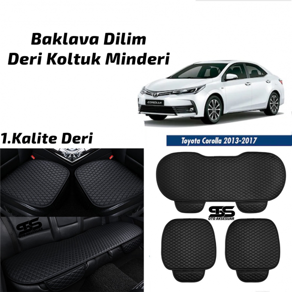 Toyota Corolla 2013-2017 Siyah Deri Oto Koltuk Minderi