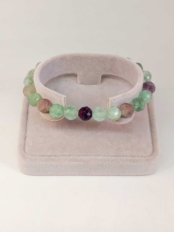 Florit Taşı Faset Kesim 8mm Unisex Bileklik (42570-tek) ürün görseli