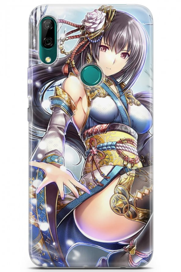 Huawei P Smart Z Uyumlu Kılıf Anime 19 Kostümlü Kız Tam Koruma Kılıf Açık Mavi
