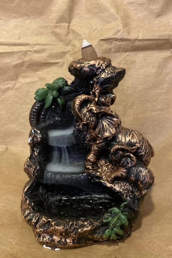 Geri Akış Tütsülük Taş Fil Objeli Dağ - Resim 2