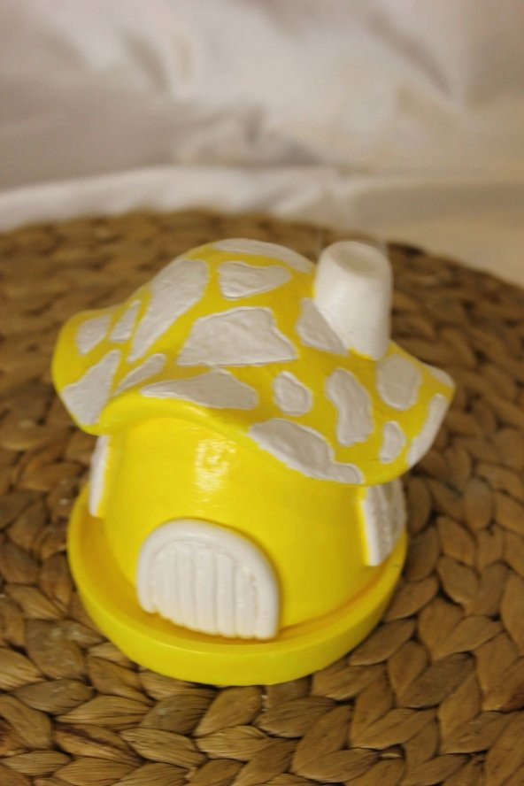 Konik Tütsülük Mantar Hobit Ev Sarı - Resim 5