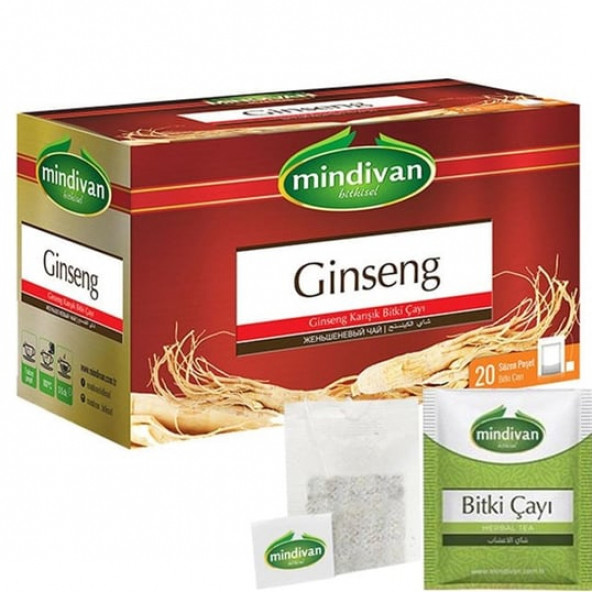 Mindivan Ginseng Çayı 20 Adet Süzen Poşet