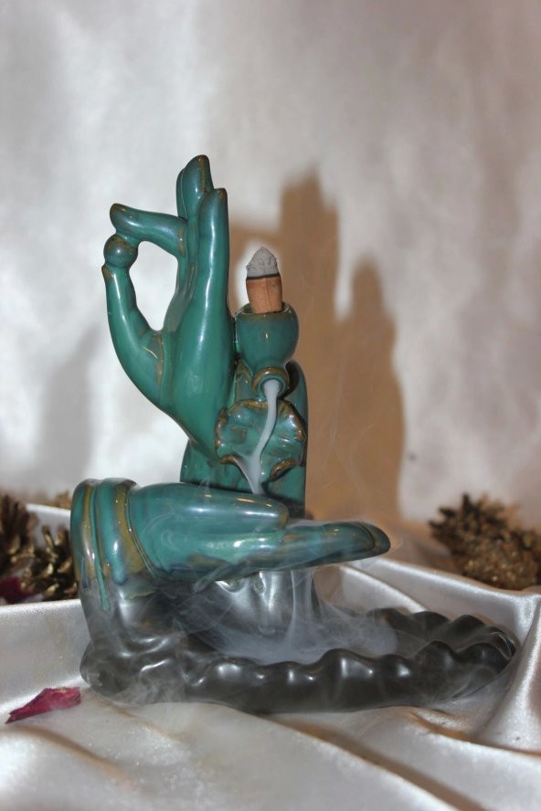 El Temalı Yüzde Yüz Ok Seramik Geri Akış Şelale Tütsülük - Resim 4