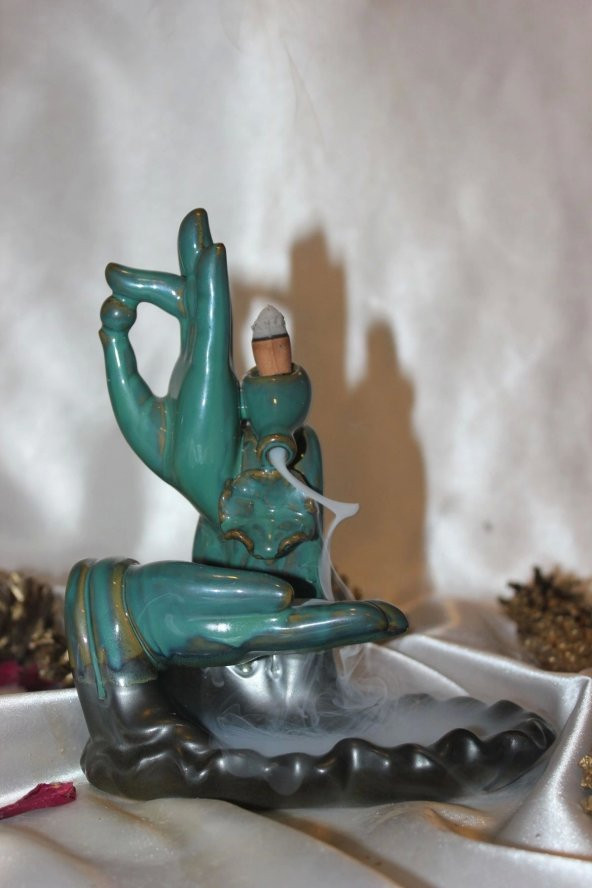 El Temalı Yüzde Yüz Ok Seramik Geri Akış Şelale Tütsülük - Resim 5