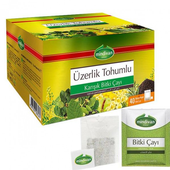 Mindivan Üzerlik Tohumlu Çay 40 Adet Süzen Poşet