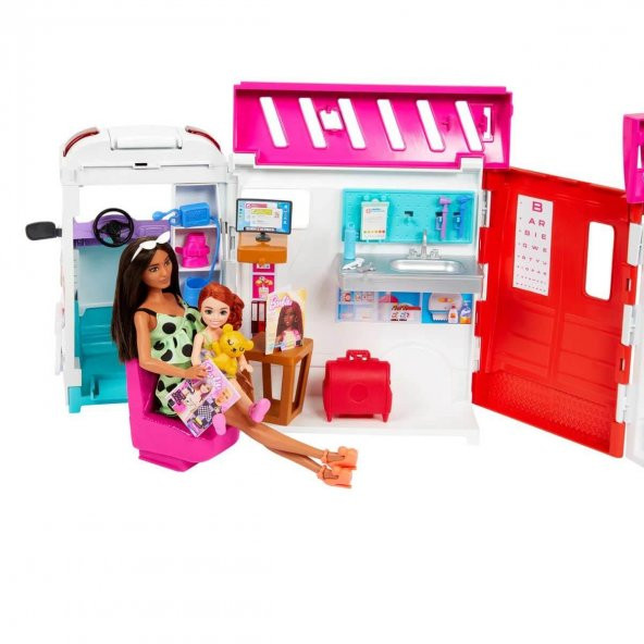 Barbie Dönüşen Ambulans ve Klinik Oyun Seti - 3