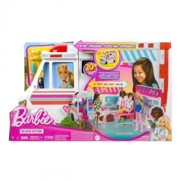Barbie Dönüşen Ambulans ve Klinik Oyun Seti - 7