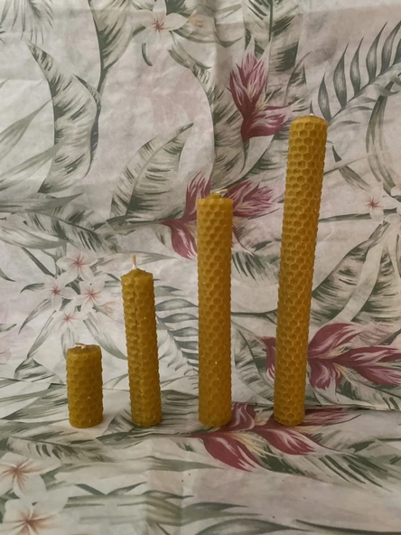 4 lü Düz Balmumu Mum - 2