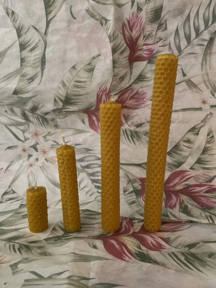4 lü Düz Balmumu Mum - 3
