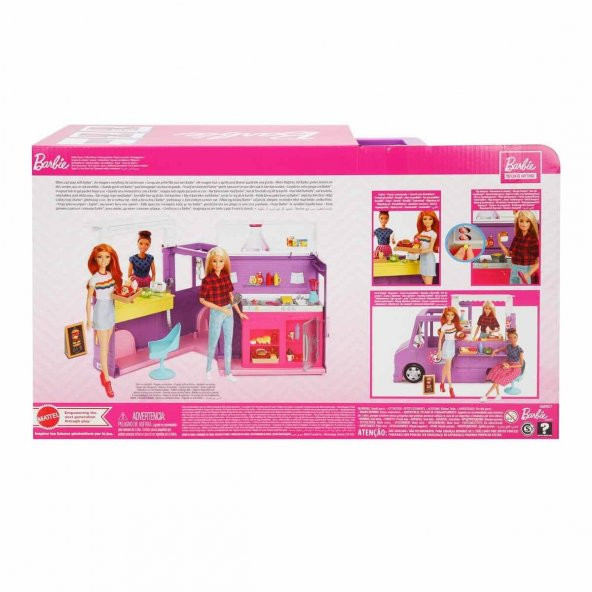 Barbie'nin Yemek Arabası Çok Sayıda Oyun Alanı ve 30'dan Fazla Gerçekçi Oyuncak Figür - 9