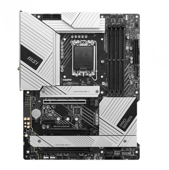 MSI MB PRO Z790-A MAX WIFI SOKET 1700 DDR5 7800MHZOC PCI-E Gen5 4XM.2 USB3.2 DP HDMI 1x2.5G LAN WI-FI 6E ATX - 2