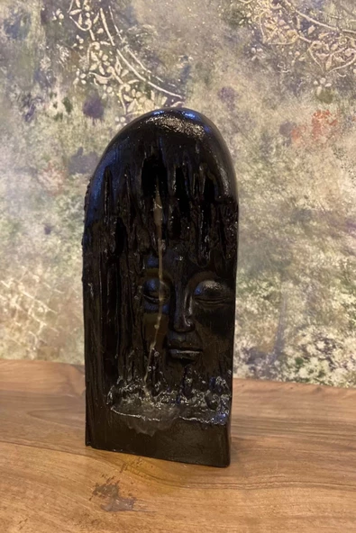 Geri Akış Tütsülük Siyah Buda Budha Surat - Resim 3