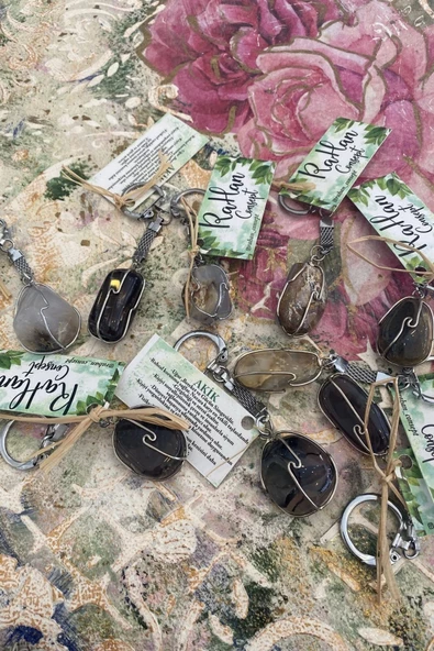 Anahtarlık Doğal Taş Akik - 4