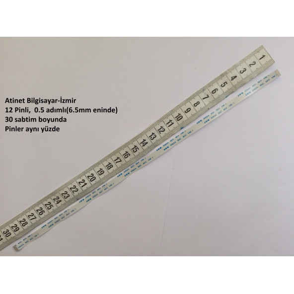 ASUS G751JL G751JM G751JT G751JY Led board flex kablosu 12 Pin 30 Cm 12-0.5-30A - Resim 2