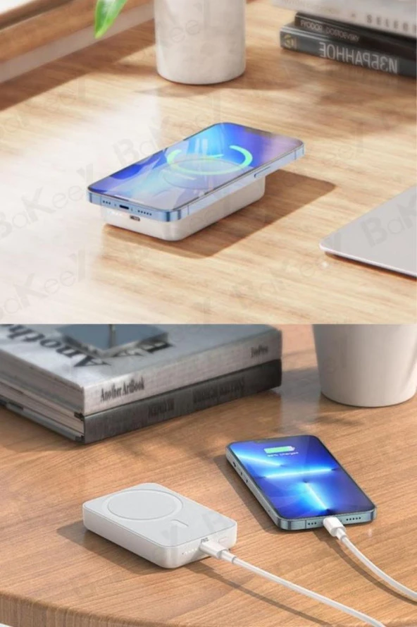Magsafe Battery Pack Powerbank Iphone Uyumlu Kablosuz Magsafe Şarj Aleti Şarj Cihazı Powerbank - 8