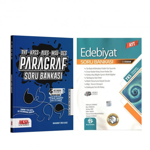 Bilgi Sarmal AYT Edebiyat ve AKM Paragraf Soru Bankası Seti 2 Kitap